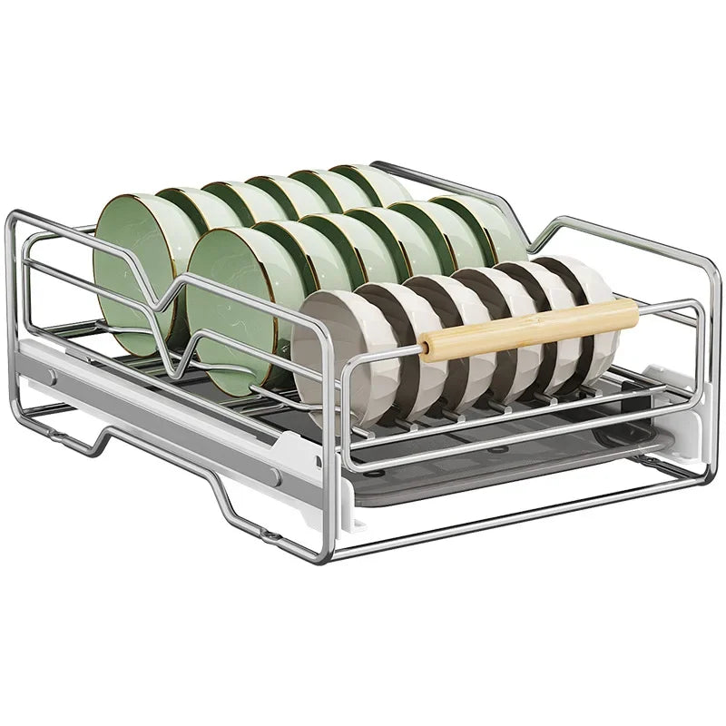 Pull-Out Dish Rack