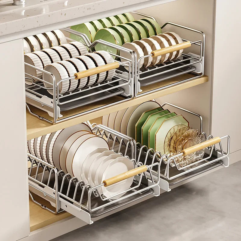 Pull-Out Dish Rack