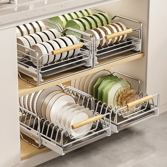 Pull-Out Dish Rack
